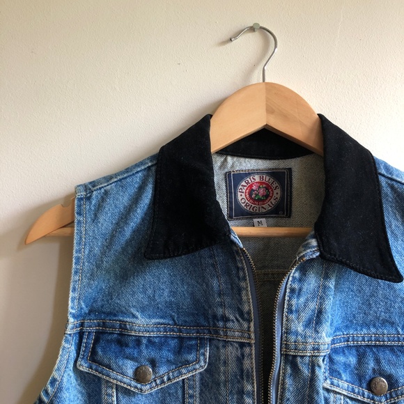 Vintage Paris Blues Demin Vest - Picture 2 of 2